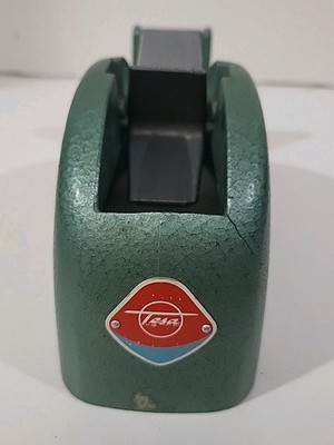 VTG HEAVY DUTY SCOTCH TAPE METAL DISPENSER mid century Industrial TESA