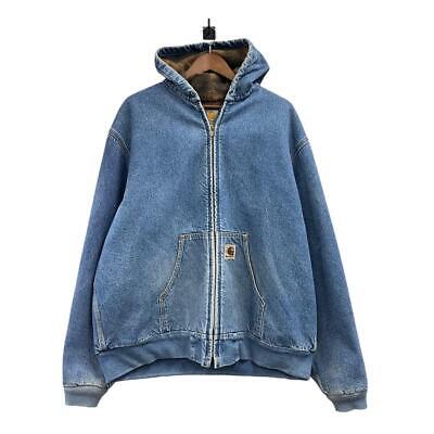 Carhartt 80s Denim Active Jacket XL Tall Indigo Rare Ribbed Carhartt 80s Denim Active Jacket XL Tall Indigo Rare Ribbed