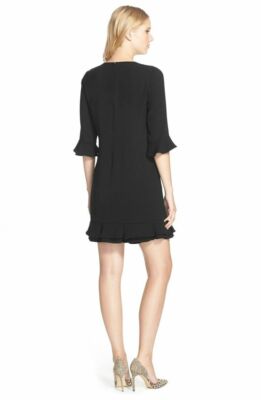 Petite CeCe by Cynthia Steffe 'Kate' Ruffle Hem Shift Dress Size 0P (6/25)  10P