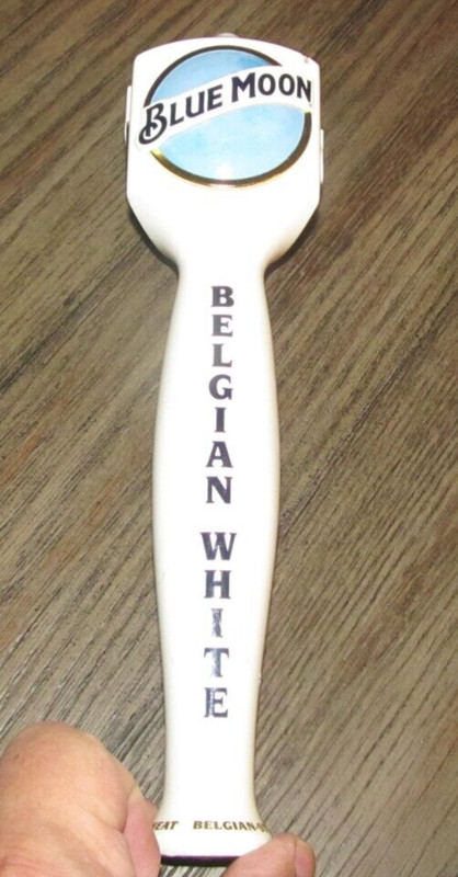 Blue Moon Belgian White Draft Beer Tap Keg Handle 11" Barware Preowned Bar