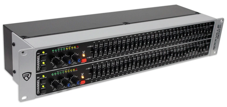 Rockville REQ231 Dual 31 Band 1/3 Octave Graphic Equalizer With Sub-Output! - Image 3 of 4