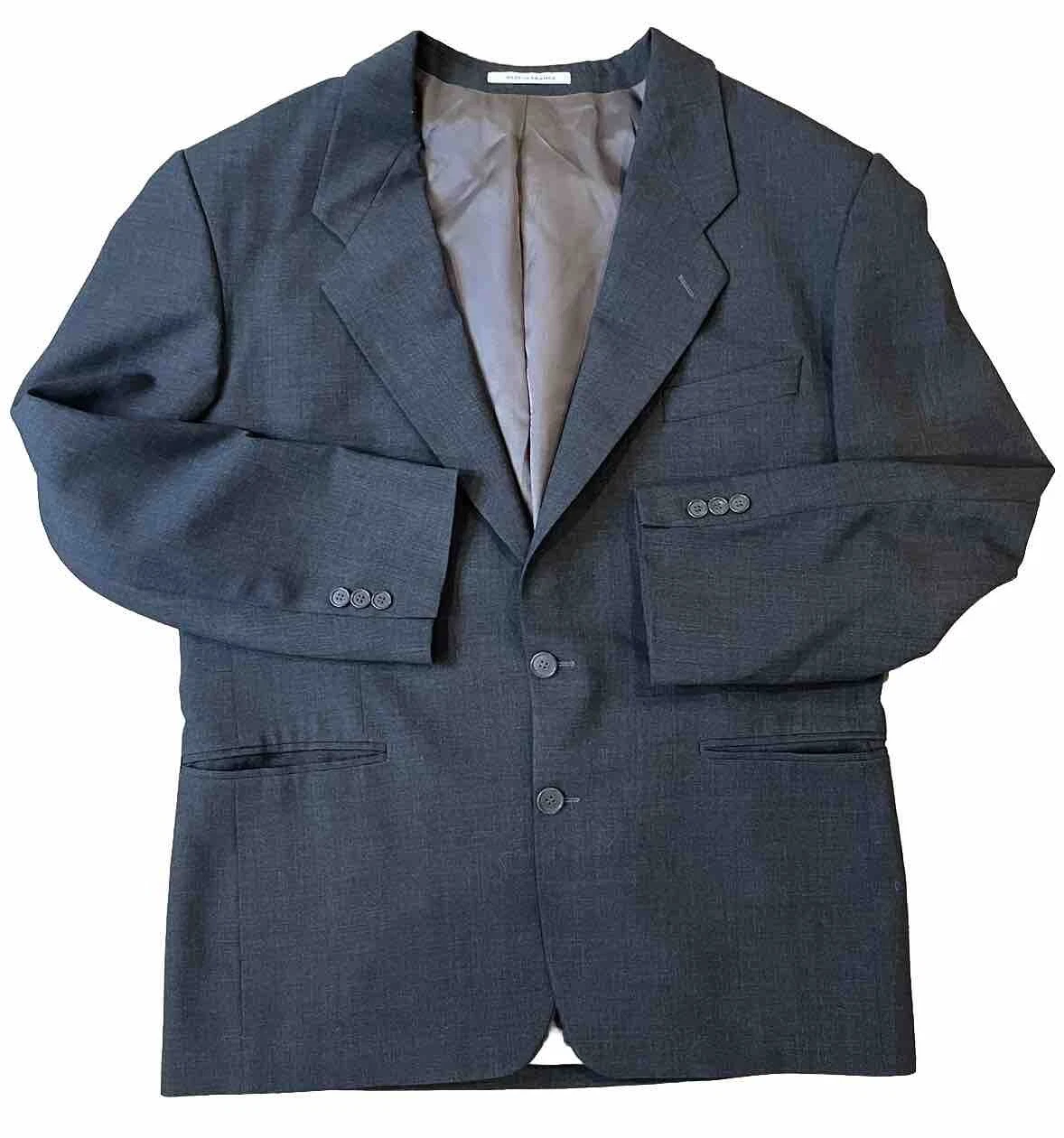 SAINT LAURENT (YSL) Giacca Blazer Yves Saint Laurent Lana Abito Vintage YSL Designer Grigio Scuro 44