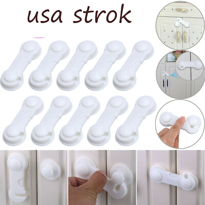 10 Pcs Baby Kids Safety Lock Drawer Cupboard Cabinet Fridge Door Child Proof Kit