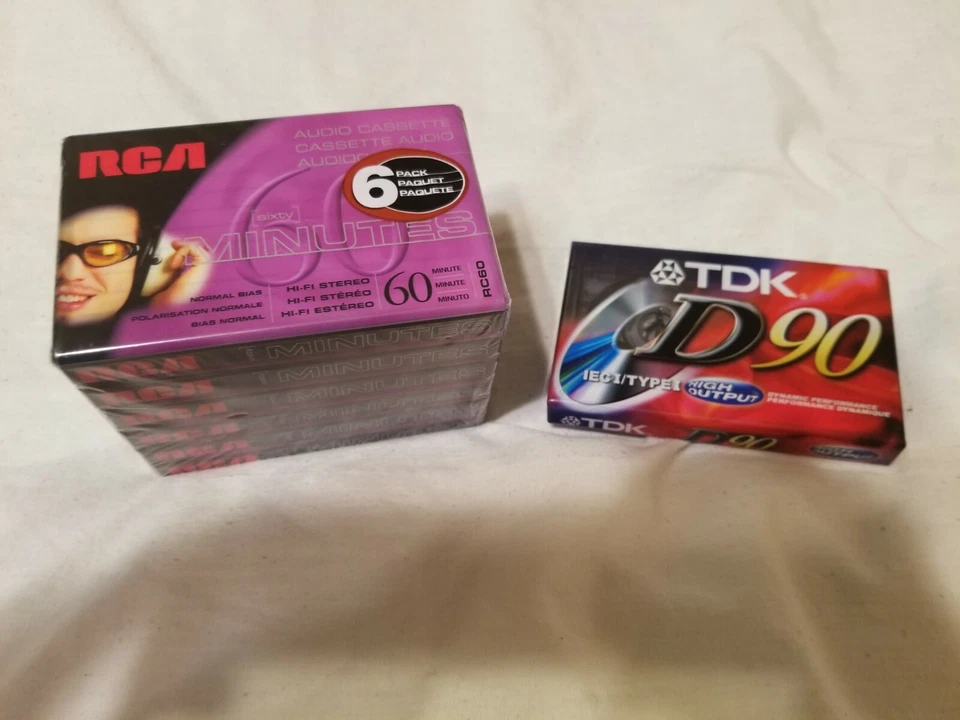 RCA nuevo paquete de 6 cintas nuevas 60 minutos casete de audio RC 60 plus 1 d 90 salida alta Foto 4 de 4