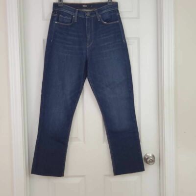 Hudson Womens Holly Straight Cropped Jeans Blue High Rise Denim 27 New