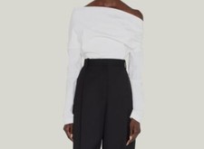  473 Piece of White Women's White Off-The-Shoulder Anette Top Size M