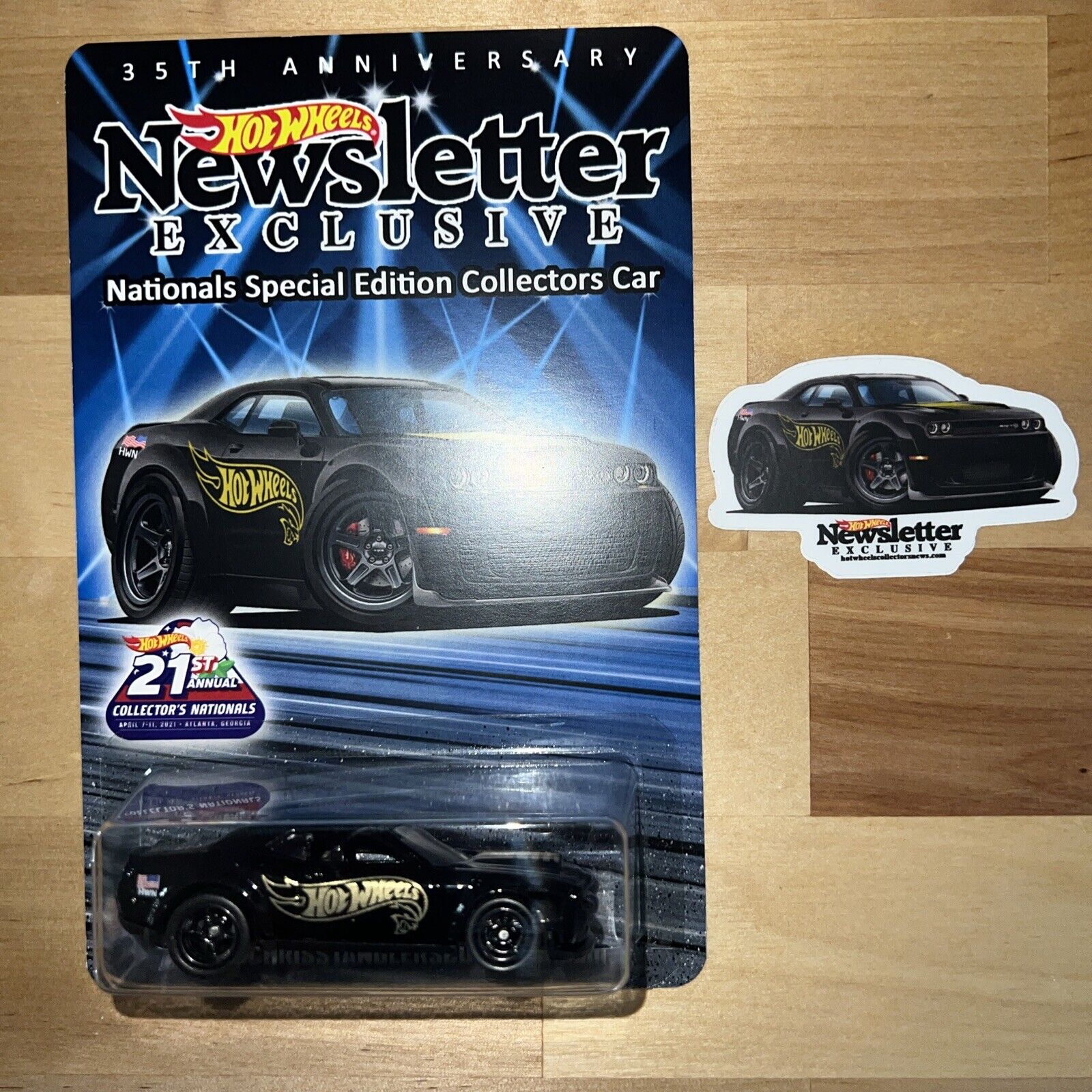 Hot Wheels 35th Anniversary Newsletter  Dodge Challenger Hell Cat limited Collec