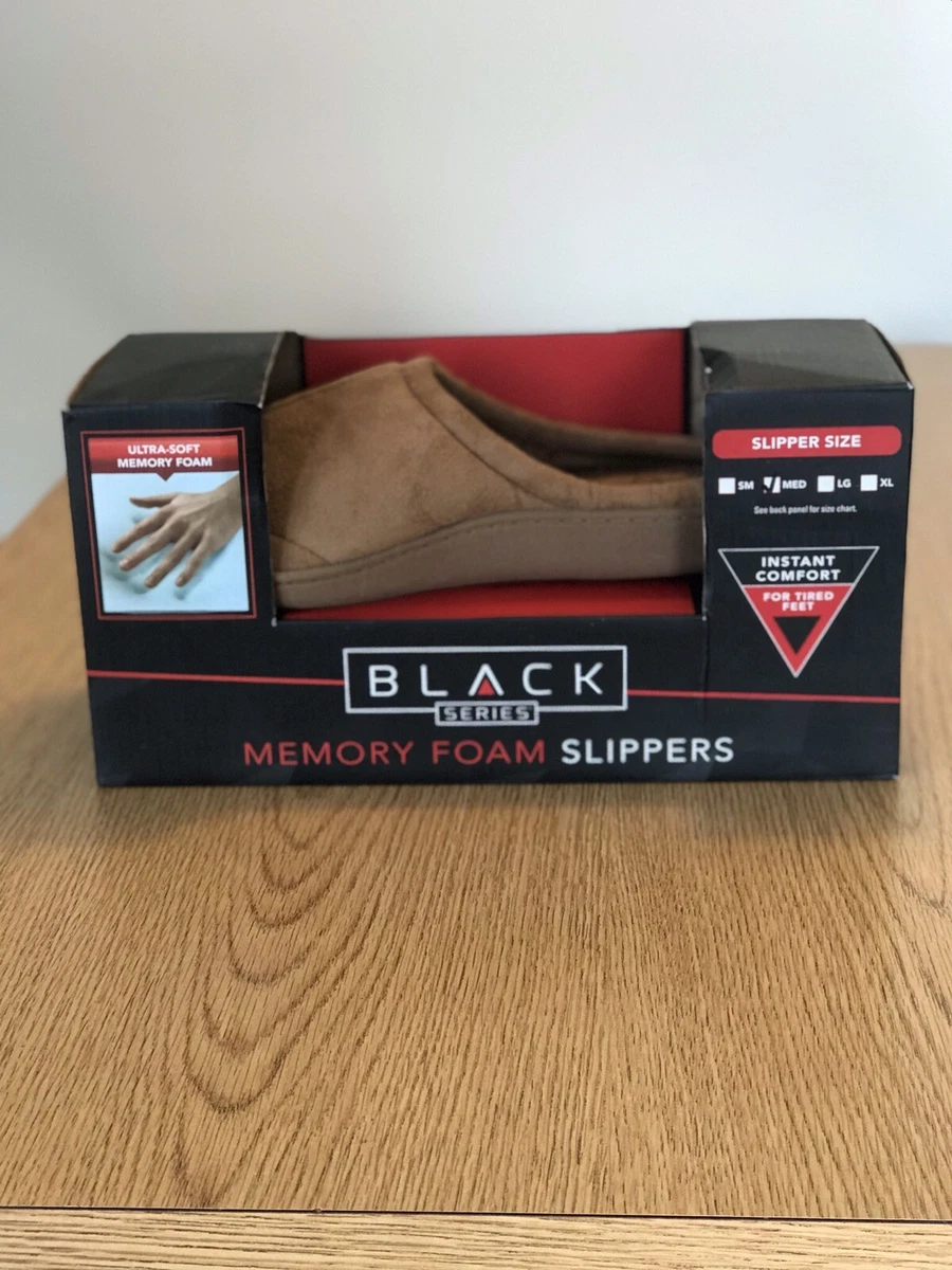 The Black Series Men s Memory Foam Slippers NEW in Box Medium 8 9