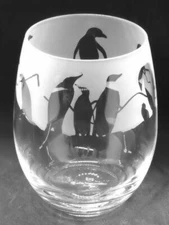 PENGUIN Frieze Boxed 36cl Crystal Stemless Wine / Water Glass