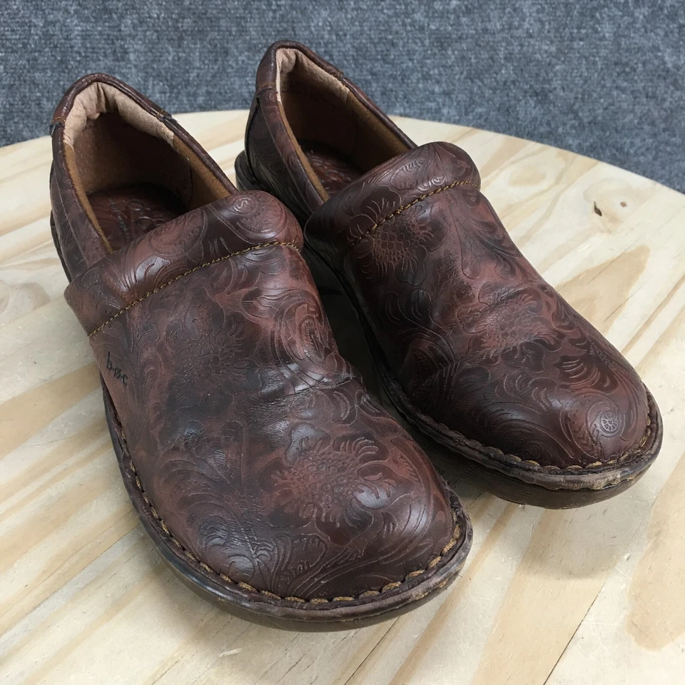 Zueco BOC Born Concept para mujer 8M marrón peggy floral cuero en relieve C45789 Foto 3 de 4