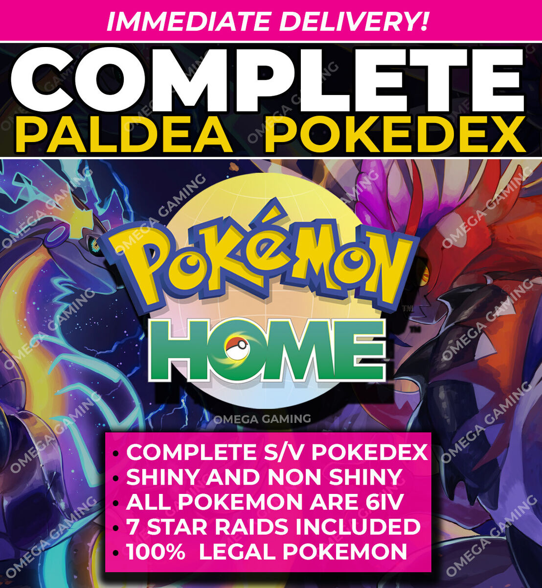 Pokemon Scarlet and Violet - Complete Pokedex All Pokemon Home Full Paldea  Dex