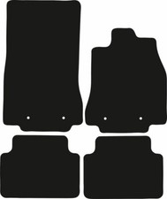 Jaguar XF 2008 - 2015 Tailored Carpet Car Mats Black 4pc Floor Set Metal Rings