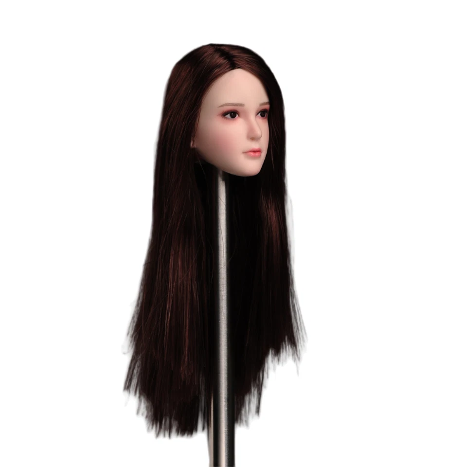 Скульптура женской головы SUPER DUCK 1/6 SDH028C для 12-дюймовых каштановых волос PHICEN TBLeague - Изображение 2 из 4