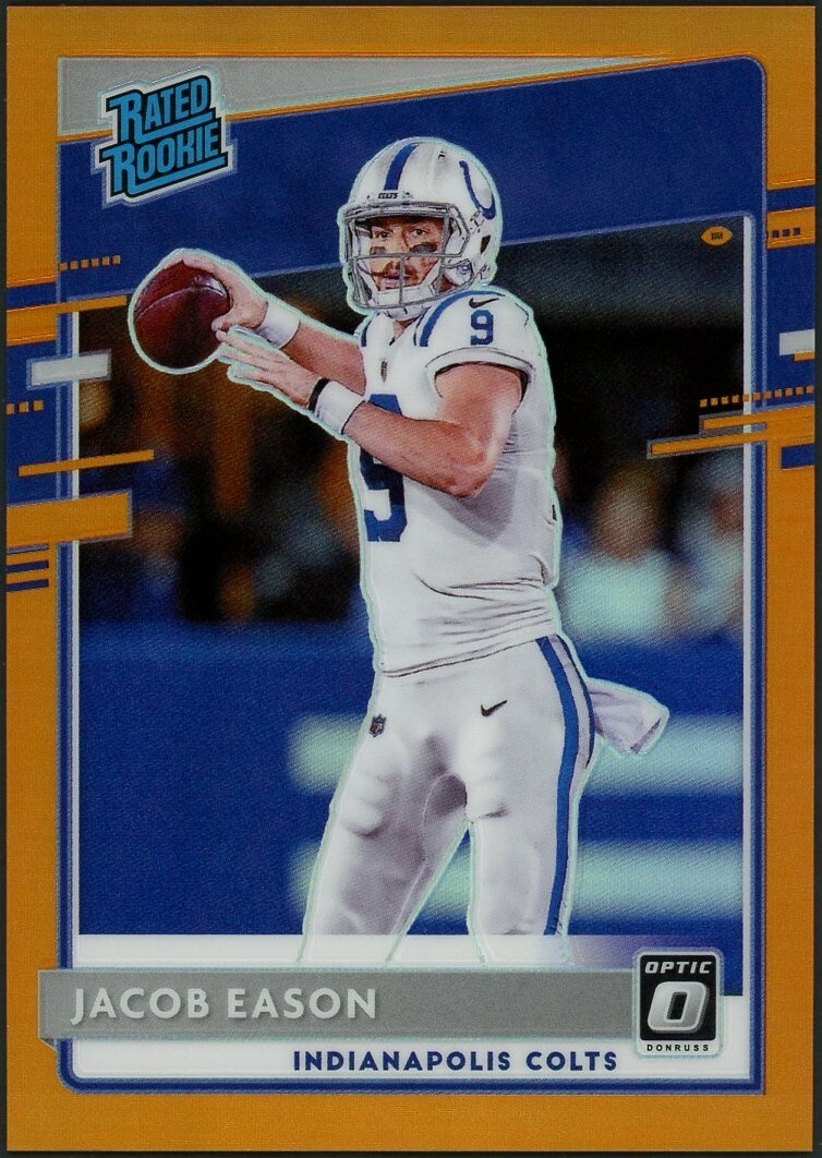 2020 Panini Donruss Optic Jacob Eason Orange #/199 Card #162