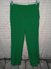 3001 Stella McCartney Runway Cotton Lien Pants Twill Jennie Size 42 Green   (B7)