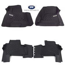 2015-2020 Chevrolet Suburban Front 2nd Row All Weather Floor Liners Black Oem