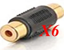 RCA Female to Female audio / video RCA joiner Lot 6. Jack to Jack RCA extender 