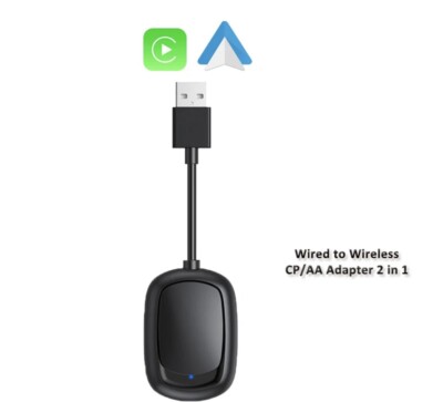 Kabelgebunden auf Wireless CarPlay Adapter für Android Auto & Apple Plug&Play 2 in 1