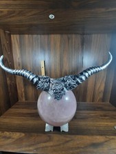 Halloween Costume Silver Demon Teifling Horns Headband Floral With Lion...