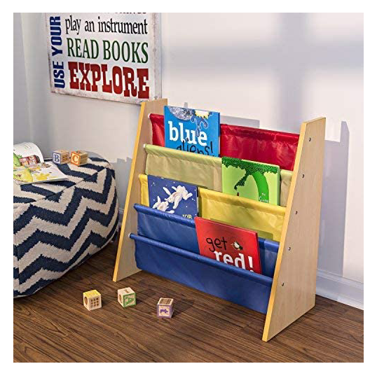 Honey-Can-Do Children's Book Rack, Primary Colors 25 in x 24 in x 11 in ...