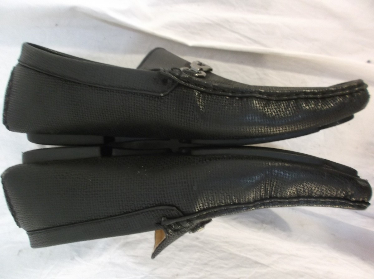 sz10.5 PHAT FARM CLASSIC SLIDE ON BLACK MOCCASINS 617385C01A MEN\'s KD 140446 Phat Farm Classic Slide On Black Moccasins | Mercari main image 4