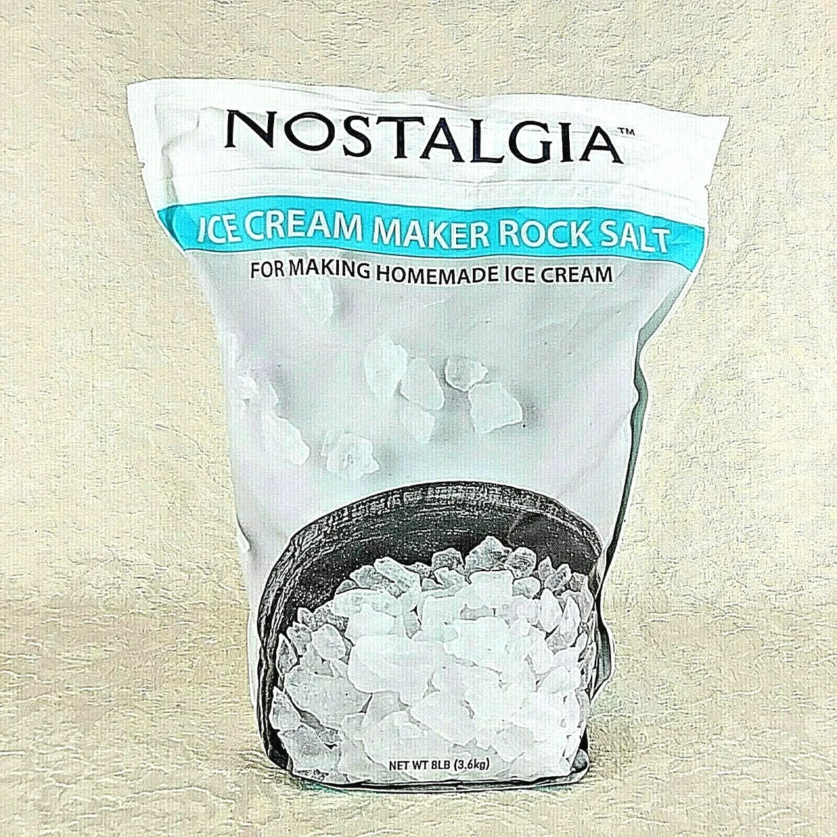 Nostalgia Rock Salt Bag, 8 Lb. Ice Cream Maker Rock Salt