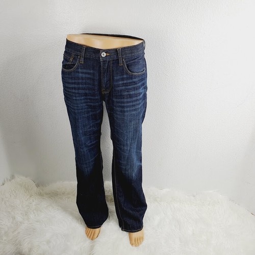 Solid Button Bootcut Jeans Size 