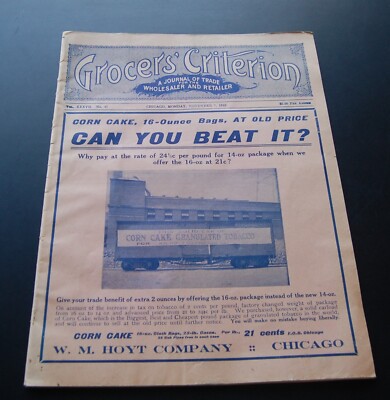 1910 issue of Grocer's Criterion journal of trade for the Wholesaler & Retailer