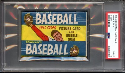 1955 Bowman Baseball Unopened 1-Cent Wax Pack PSA 9 Rare Low Pop