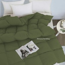 Amazing Down Alternative Comforter  Bedding Sets Moss Solid Select Item