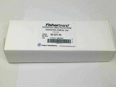 New (1000 Pcs) FisherBrand #05-527-45 Centrifuge 15mL Conical Tubes, Polystyrene