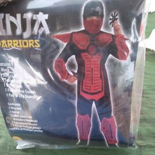 Red Dragon Ninja Warrior Boys Halloween Costume Rubies New Large L 10-12