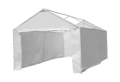 Caravan Canopy 12000211010 Side Wall Kit for Domain Carport, White (Top and F...
