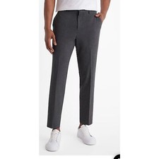 Express Man Extra Slim Charcoal Gray Knit Dress Pant, Size 30/32
