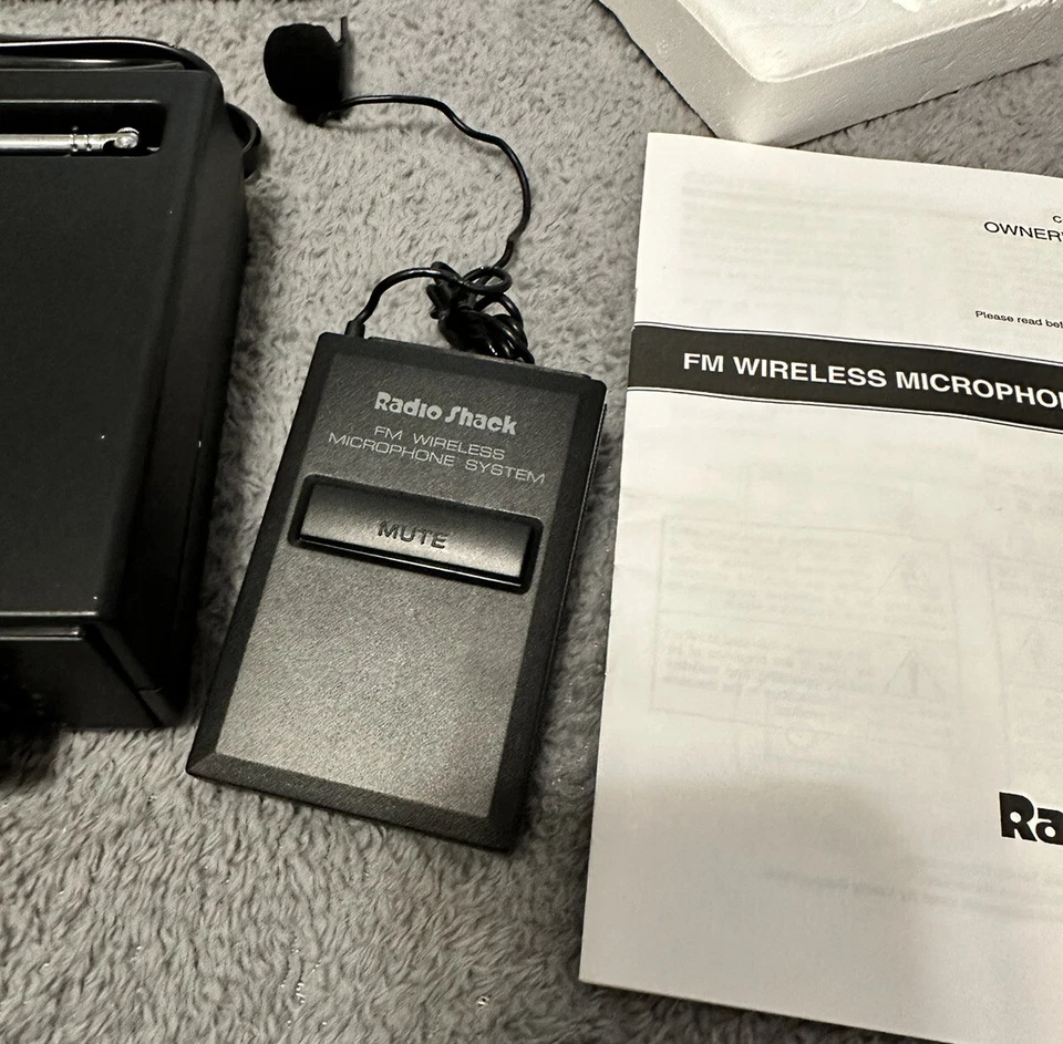 Wireless Microphone Transmitter & Receiver System W/Box Realistic 49-MHz FM CRV - Image 4 of 4