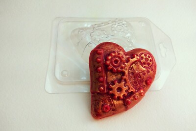 MECHANICAL HEART MOLD, Soap Mold, Chocolate, Fondant Mold, Love Cake Decoration,