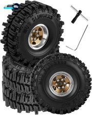 1.0 Beadlock Wheels and Tires for RC Crawler Car 1/18 TRX4M 1/24 SCX24 RC