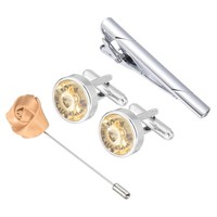FüR Rose Gold Series ManschettenknöPfe & Krawattennadel Set Mit Geschenkbox
