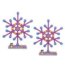 Soldering Practice Kit Snowflake Shaped LED Project Kit for School and Home T...