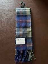Image of BNWT Barbour Lambswool and Cashmere Tartan Scarf Perfect For Autumn And Winter 