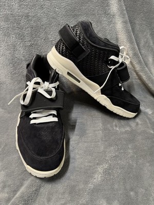 Nike Air Trainer V Cruz Shoes Mens Size 13 Black Suede Woven Mid Top 777535-004