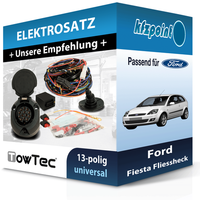 Towtec E-Satz 13Polig Universell Passend für Ford Fiesta Fliessheck PKW FP NEU