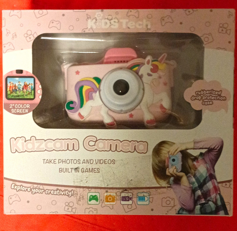 Kids Tech Kidzcam Unicorn Kids Digital Camera Pink 2" Screen Games Rechargeable
