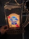 VTG PABST BLUE RIBBON BEER ADVERTISING SIGN LIGHT UP STEIN FOAMING BAR MUG