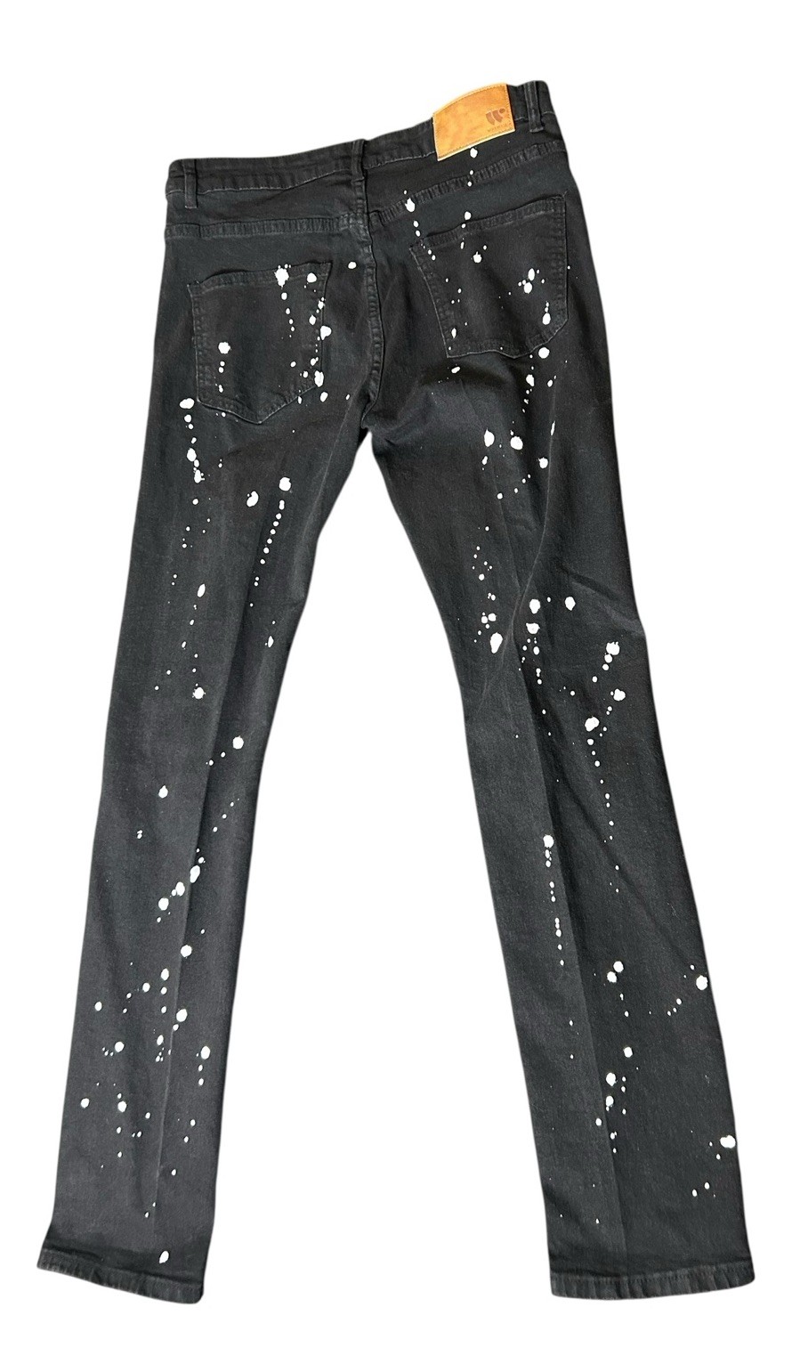Waimea Distressed Patchwork Paint Splatter Jeans … - image 5
