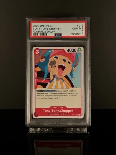 ✅PSA 10 Gem Mint Tony Tony Chopper OP01-015 UC One Piece TCG  Romance Dawn
