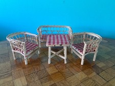 Gartenmöbel Korb 50er? Puppenstube  Puppenhaus 1:12  dollhouse garden furniture