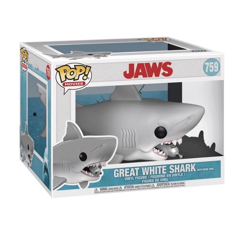 Funko Pop! Super 6 in: Jaws - Great White Shark with diving tank (6 inch) #759