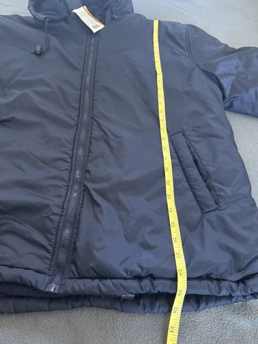 Tiger Collection Navy Blue Insulated Hooded Jacket Size L Nylons With Flaws image 6