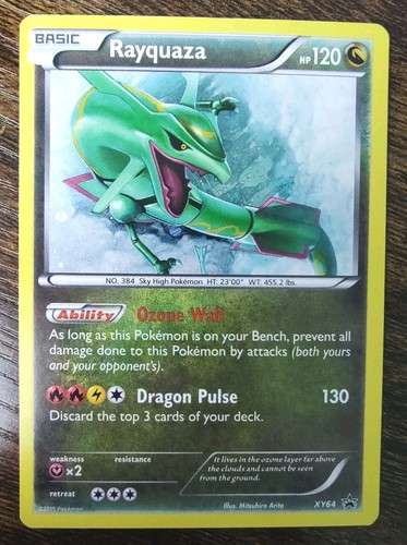 Pokemon Rayquaza XY64 Cosmos Holo Promo XY Promo LP+